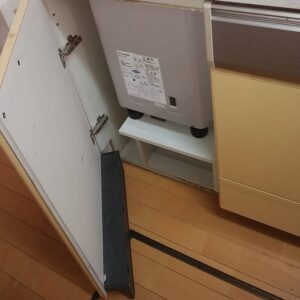 ミカドトップオープン食洗機取替え　ミカドトップオープン食洗機取替え　ストッカーキャビネット